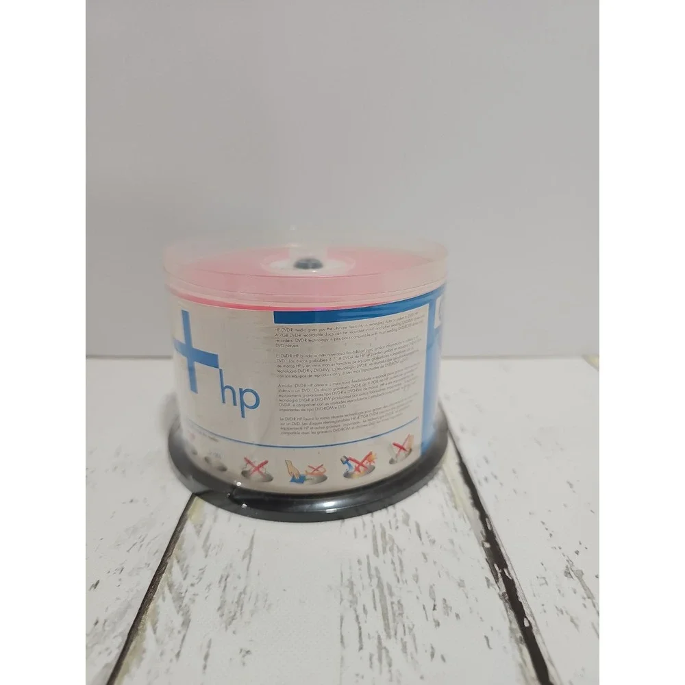 New, HP invent, HP DVD-R, 16X 4.7 GB, 120 min, 50 pack. Sealed.
